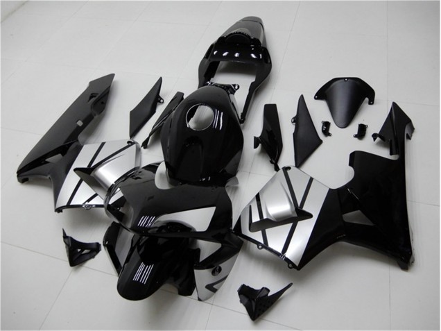 CBR 600 RR 2003-2004 Motorrad Verkleidungen - Schwarz Silber