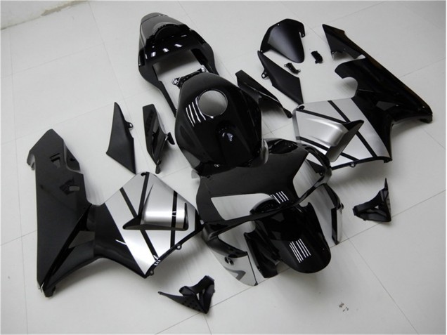 CBR 600 RR 2003-2004 Motorrad Verkleidungen - Schwarz Silber