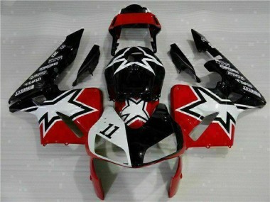 CBR 600 RR 2003-2004 Motorrad Verkleidungen - Schwarz Weiß 11