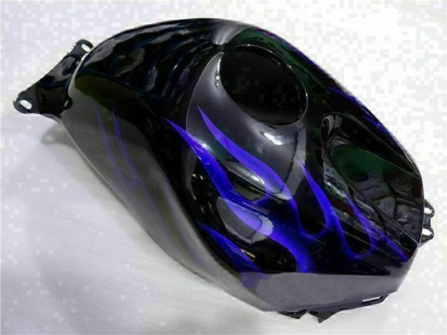 CBR 600 RR 2003-2004 Motorrad Verkleidungen - Schwarz mit Blaur Flamme CBR 600 RR 2003-2004 Motorrad Verkleidungen - Schwarz mit Blaur Flamme