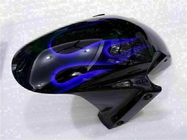 CBR 600 RR 2003-2004 Motorrad Verkleidungen - Schwarz mit Blaur Flamme CBR 600 RR 2003-2004 Motorrad Verkleidungen - Schwarz mit Blaur Flamme