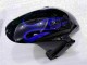 CBR 600 RR 2003-2004 Motorrad Verkleidungen - Schwarz mit Blaur Flamme CBR 600 RR 2003-2004 Motorrad Verkleidungen - Schwarz mit Blaur Flamme