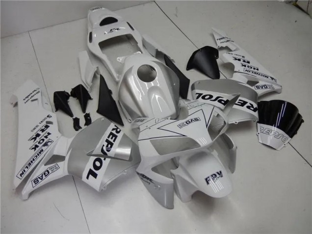 CBR 600 RR 2003-2004 Motorrad Verkleidungen - Silber Weiß Schwarz Repsol CBR 600 RR 2003-2004 Motorrad Verkleidungen - Silber Weiß Schwarz Repsol
