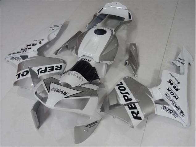 CBR 600 RR 2003-2004 Motorrad Verkleidungen - Silver Weiß Schwarz Repsol CBR 600 RR 2003-2004 Motorrad Verkleidungen - Silver Weiß Schwarz Repsol