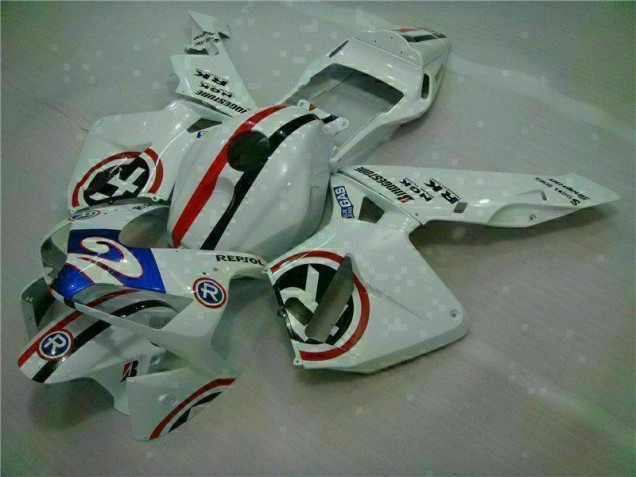 CBR 600 RR 2003-2004 Motorrad Verkleidungen - Weiß Blau R 2