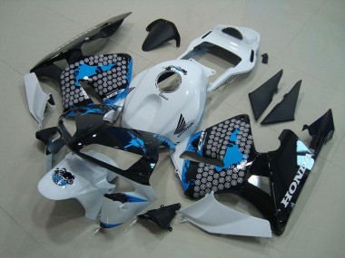 CBR 600 RR 2003-2004 Motorrad Verkleidungen - Weiß Schwarz Blau