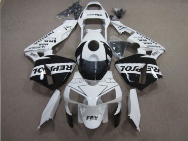 CBR 600 RR 2003-2004 Motorrad Verkleidungen - Weiß Schwarz Repsol