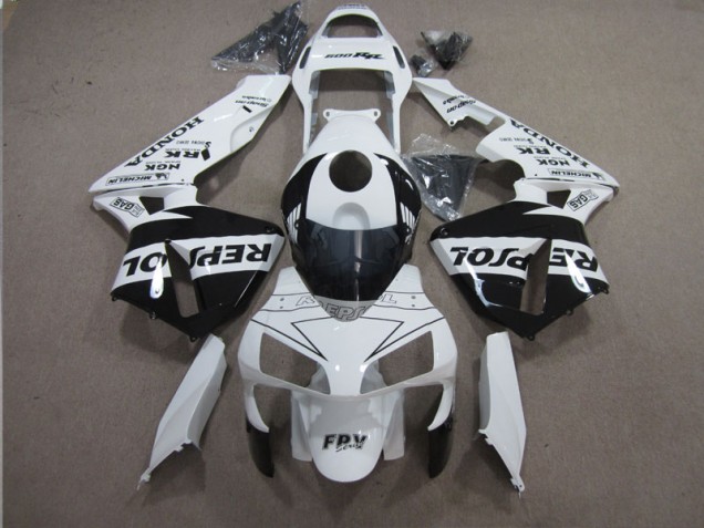 CBR 600 RR 2003-2004 Motorrad Verkleidungen - Weiß Schwarz Repsol CBR 600 RR 2003-2004 Motorrad Verkleidungen - Weiß Schwarz Repsol