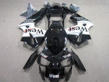 CBR 600 RR 2003-2004 Motorrad Verkleidungen - West Weiß Schwarz