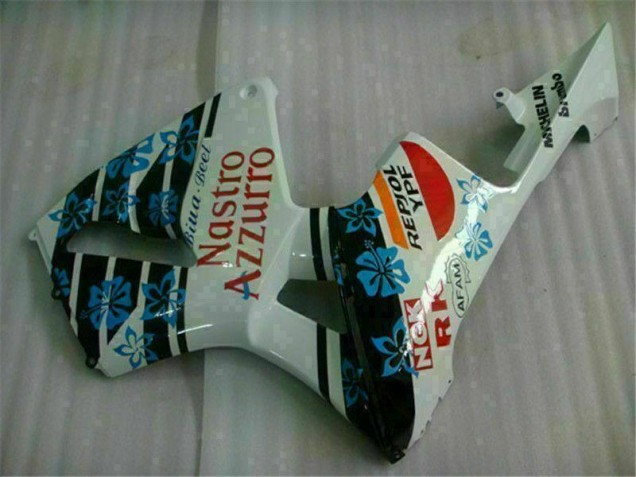 CBR 600 RR 2005-2006 Motorrad Verkleidung - Weiß Blau Nastro Azzurro 46 CBR 600 RR 2005-2006 Motorrad Verkleidung - Weiß Blau Nastro Azzurro 46