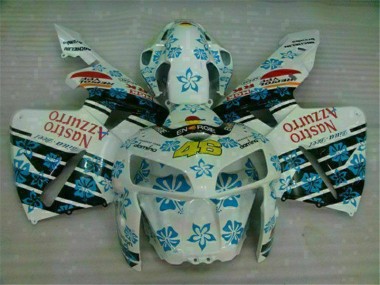 CBR 600 RR 2005-2006 Motorrad Verkleidung - Weiß Blau Nastro Azzurro 46