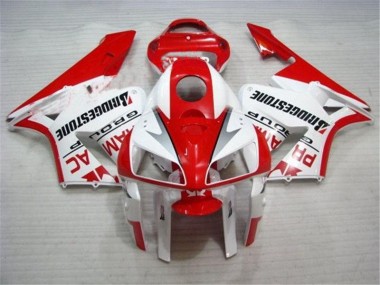 CBR 600 RR 2005-2006 Motorrad Verkleidungen Komplett Sets - Rot Weiß