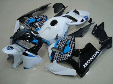 CBR 600 RR 2005-2006 Motorrad Verkleidungen - Matt Schwarz mit rotem Aufkleber