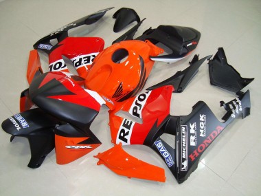 CBR 600 RR 2005-2006 Motorrad Verkleidungen - Matt Schwarzer Repsol Renn