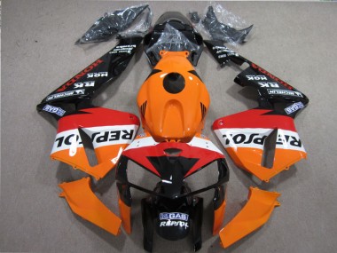 CBR 600 RR 2005-2006 Motorrad Verkleidungen - Orange Rot Schwarz Repsol