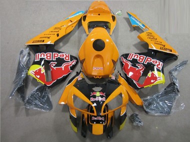 CBR 600 RR 2005-2006 Motorrad Verkleidungen - Orange Schwarz Rot Bull
