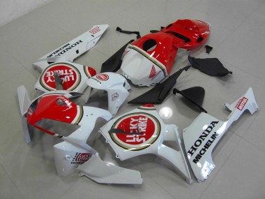 CBR 600 RR 2005-2006 Motorrad Verkleidungen - Perl Weiß Lucky Strike