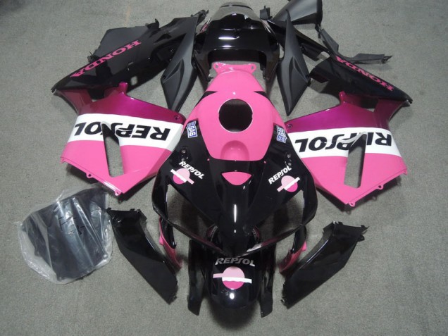 CBR 600 RR 2005-2006 Motorrad Verkleidungen - Rosa Schwarz Repsol CBR 600 RR 2005-2006 Motorrad Verkleidungen - Rosa Schwarz Repsol