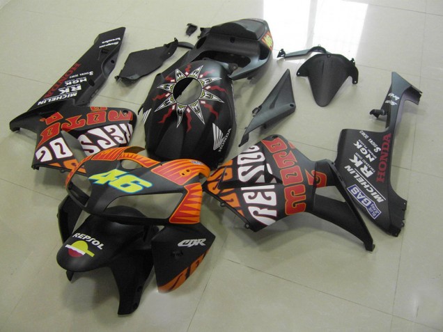 CBR 600 RR 2005-2006 Motorrad Verkleidungen - Rossi Matt Schwarz CBR 600 RR 2005-2006 Motorrad Verkleidungen - Rossi Matt Schwarz