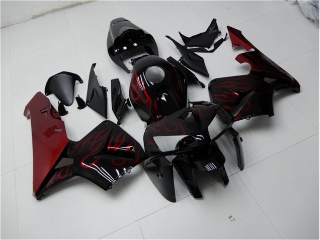 CBR 600 RR 2005-2006 Motorrad Verkleidungen - Rot Flamme Schwarz CBR 600 RR 2005-2006 Motorrad Verkleidungen - Rot Flamme Schwarz