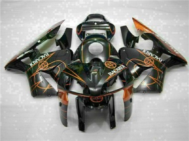 CBR 600 RR 2005-2006 Motorrad Verkleidungen - Schwarz Orange BACARDI