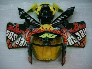 CBR 600 RR 2005-2006 Motorrad Verkleidungen - Schwarz Rot Gelb 46