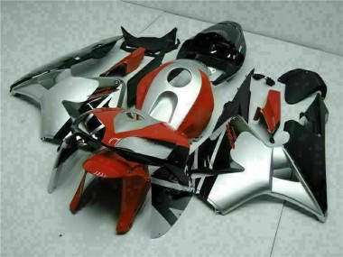 CBR 600 RR 2005-2006 Motorrad Verkleidungen - Schwarz Silber Rot