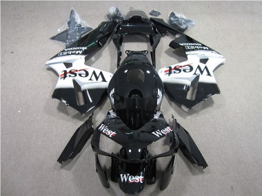 CBR 600 RR 2005-2006 Motorrad Verkleidungen - Schwarz Weißes Westmuster