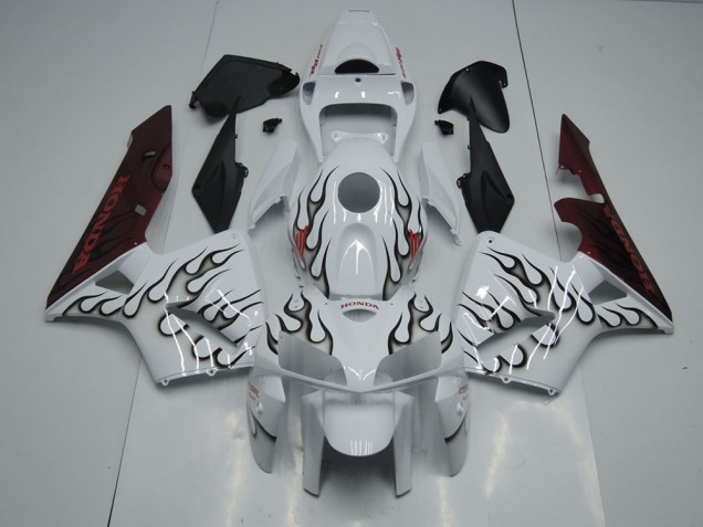 CBR 600 RR 2005-2006 Motorrad Verkleidungen - Schwarze Flamme CBR 600 RR 2005-2006 Motorrad Verkleidungen - Schwarze Flamme