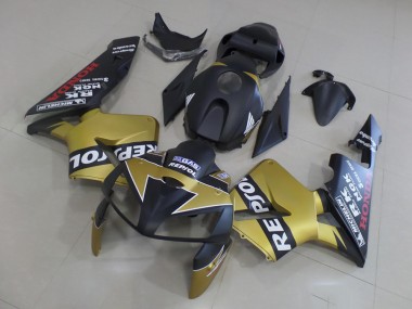 CBR 600 RR 2005-2006 Motorrad Verkleidungen - Schwarzgold Repsol