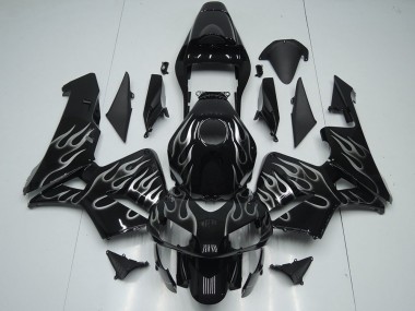 CBR 600 RR 2005-2006 Motorrad Verkleidungen - Silber Flamme