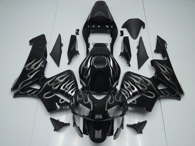 CBR 600 RR 2005-2006 Motorrad Verkleidungen - Silber Flamme CBR 600 RR 2005-2006 Motorrad Verkleidungen - Silber Flamme