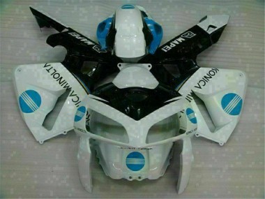 CBR 600 RR 2005-2006 Motorrad Verkleidungen - Weiß Blau