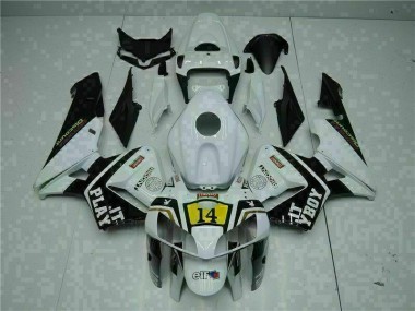 CBR 600 RR 2005-2006 Motorrad Verkleidungen - Weiß Playboy 14
