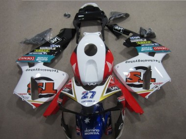 CBR 600 RR 2005-2006 Motorrad Verkleidungen - Weiß Rot Blau Lee 27