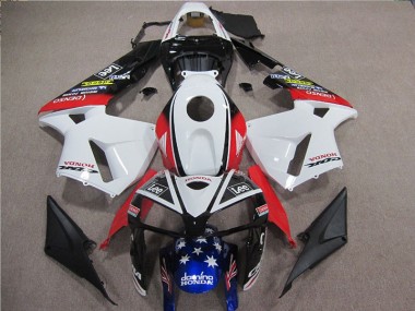 CBR 600 RR 2005-2006 Motorrad Verkleidungen - Weiß Rot Blau Lee