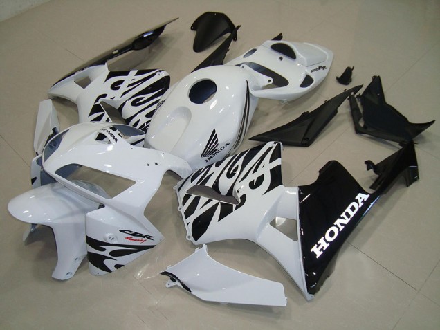 CBR 600 RR 2005-2006 Motorrad Verkleidungen - Weiß Schwarz CBR 600 RR 2005-2006 Motorrad Verkleidungen - Weiß Schwarz