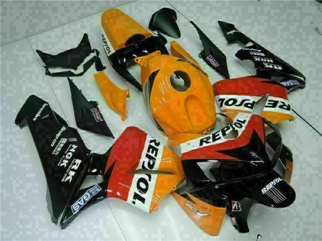 CBR 600 RR 2005-2006 Motorrad Vollverkleidung - Orange Schwarz Repsol CBR 600 RR 2005-2006 Motorrad Vollverkleidung - Orange Schwarz Repsol