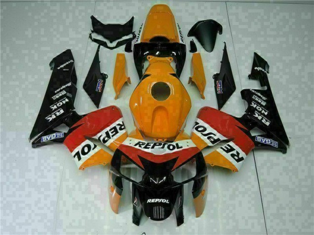 CBR 600 RR 2005-2006 Motorrad Vollverkleidung - Orange Schwarz Repsol CBR 600 RR 2005-2006 Motorrad Vollverkleidung - Orange Schwarz Repsol