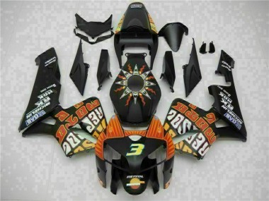 CBR 600 RR 2005-2006 Verkleidungen - Schwarz