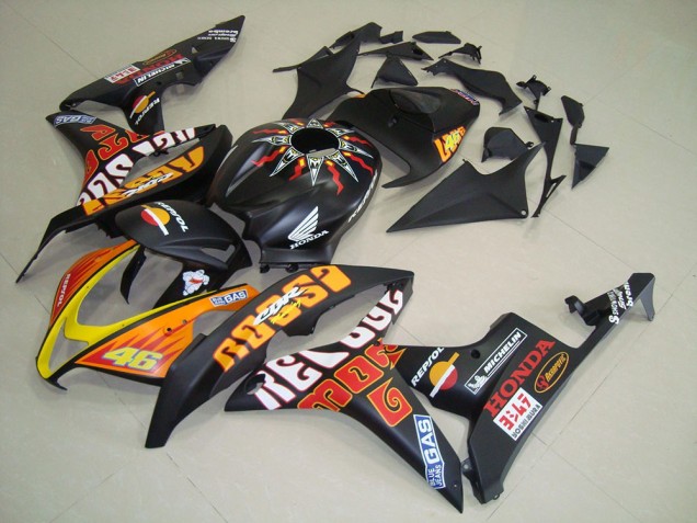 CBR 600 RR 2007-2008 Motorrad Verkleidungen - Matt Schwarzer Rossi CBR 600 RR 2007-2008 Motorrad Verkleidungen - Matt Schwarzer Rossi
