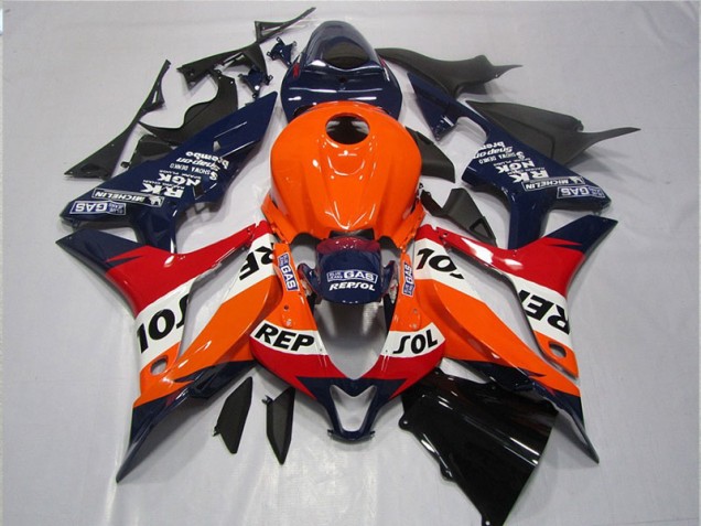 CBR 600 RR 2007-2008 Motorrad Verkleidungen - Orange Blau Schwarz Repsol CBR 600 RR 2007-2008 Motorrad Verkleidungen - Orange Blau Schwarz Repsol