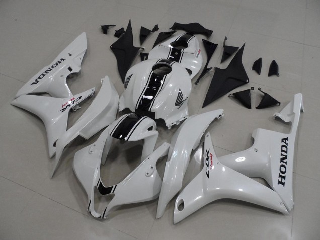 CBR 600 RR 2007-2008 Motorrad Verkleidungen - Perl Weiß mit schwarzen Streifen CBR 600 RR 2007-2008 Motorrad Verkleidungen - Perl Weiß mit schwarzen Streifen