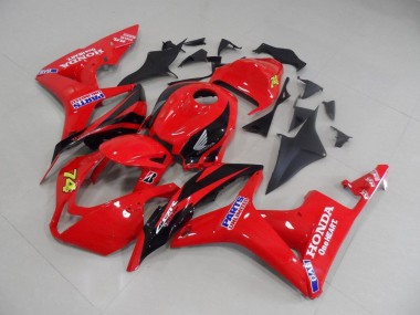 CBR 600 RR 2007-2008 Motorrad Verkleidungen - Rot Schwarz Rennen