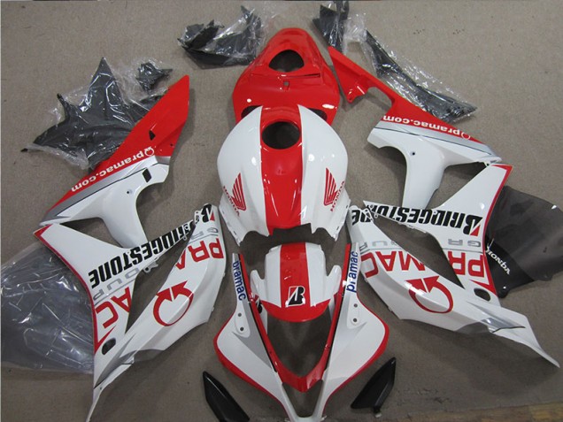 CBR 600 RR 2007-2008 Motorrad Verkleidungen - Rot Weiß CBR 600 RR 2007-2008 Motorrad Verkleidungen - Rot Weiß