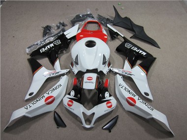 CBR 600 RR 2007-2008 Motorrad Verkleidungen - Rot Weiß Schwarz Konica Minolta MAPEI
