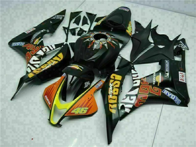 CBR 600 RR 2007-2008 Motorrad Verkleidungen - Schwarz Gelb Repsol 46 CBR 600 RR 2007-2008 Motorrad Verkleidungen - Schwarz Gelb Repsol 46