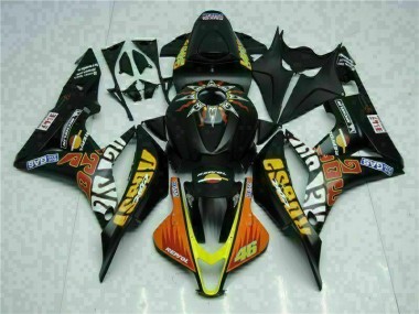 CBR 600 RR 2007-2008 Motorrad Verkleidungen - Schwarz Gelb Repsol 46