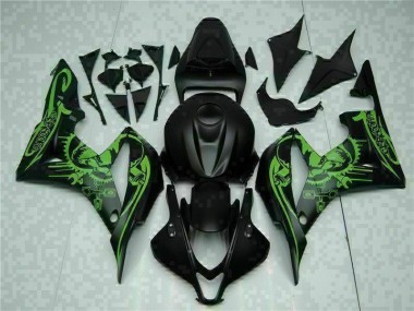 CBR 600 RR 2007-2008 Motorrad Verkleidungen - Schwarz Grün
