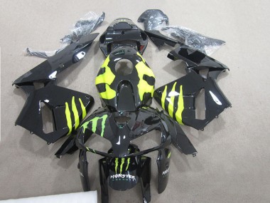 CBR 600 RR 2007-2008 Motorrad Verkleidungen - Schwarz MonsterGrün